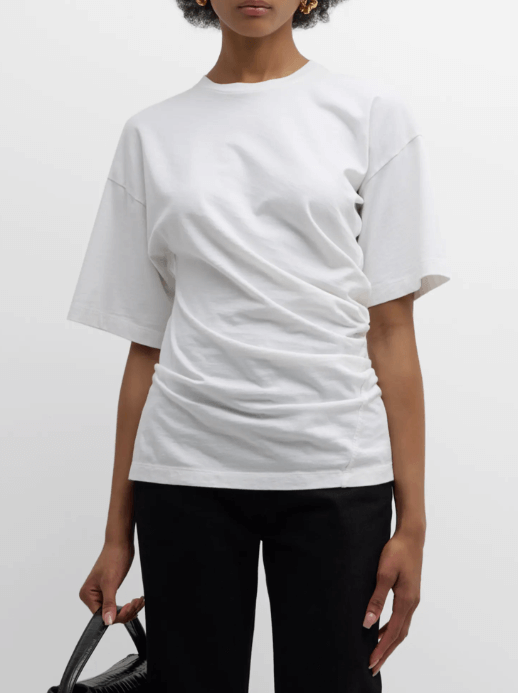 Toteme twisted cotton white tshirt