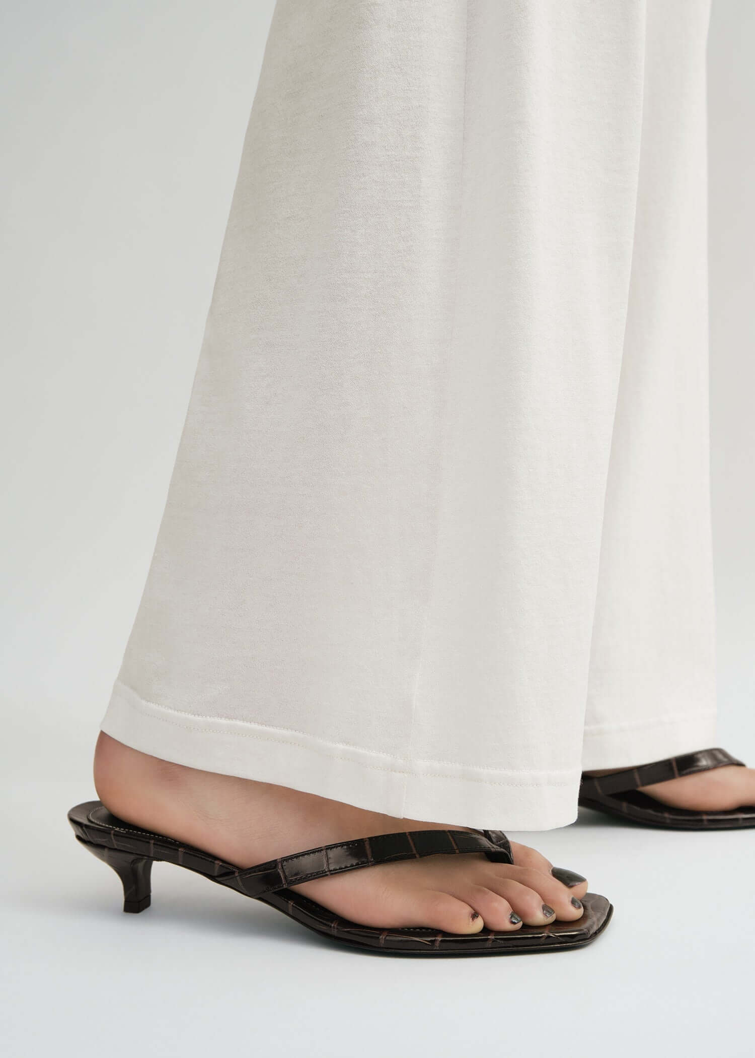 Toteme brown heeled flip flops