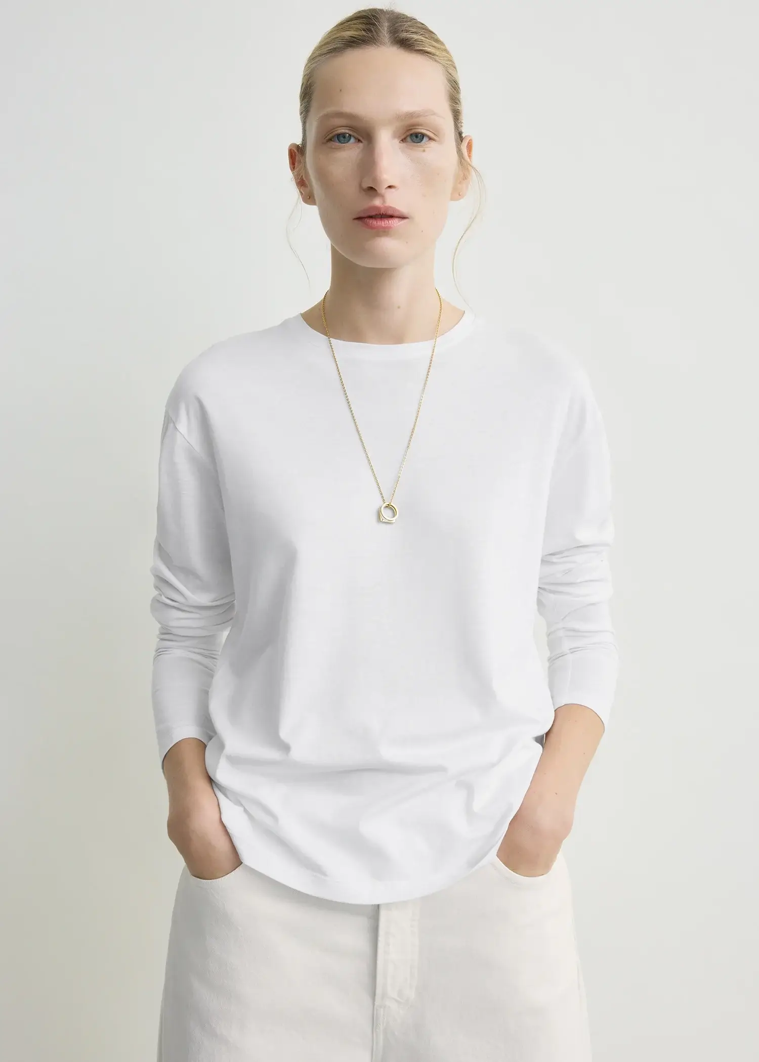 Toteme long sleeve white t-shirt