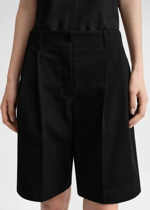 Toteme black tailored shorts