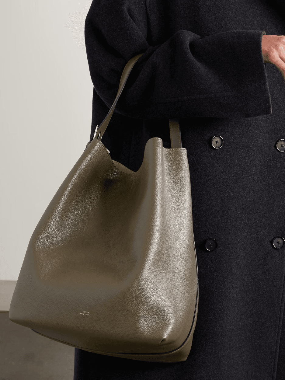 Toteme taupe leather tote bag