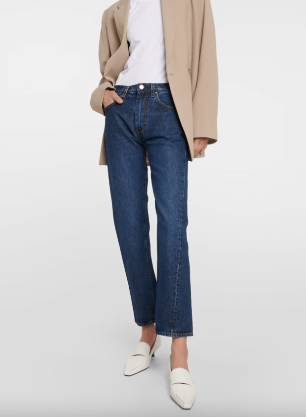 Toteme dark blue twisted seam jeans