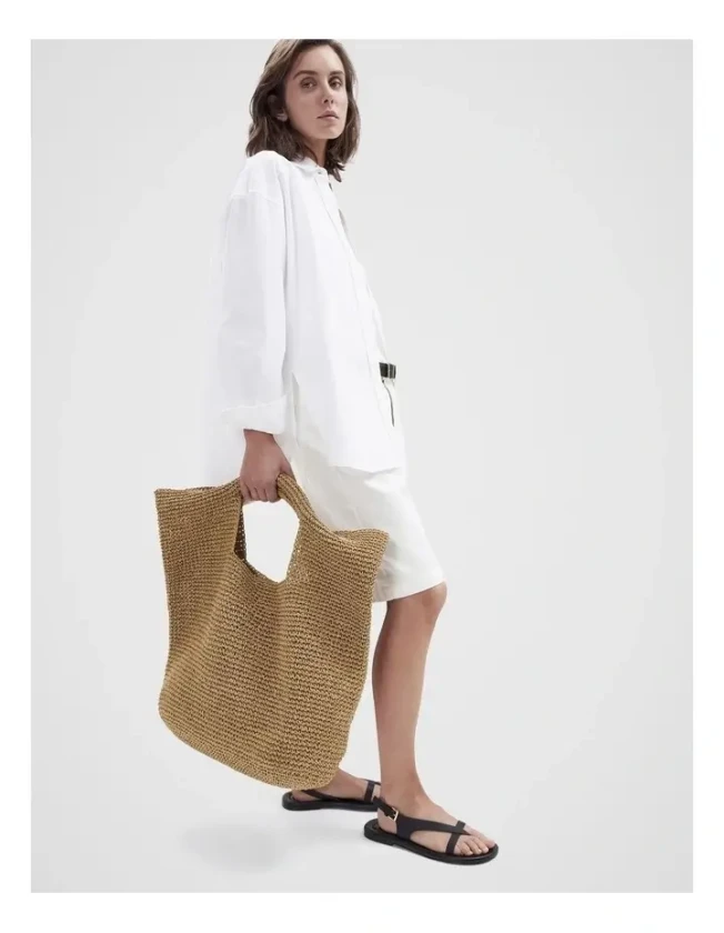 Unison raffia tote bag