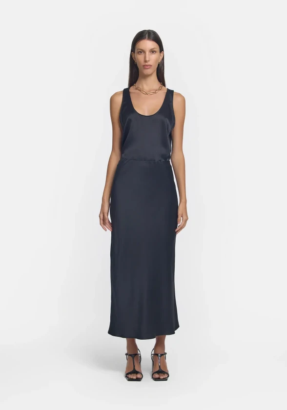 Viktoria & Woods black slip skirt