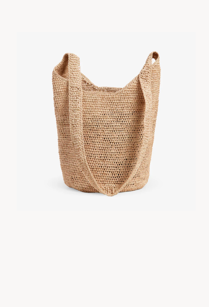 Madagascar raffia market bag tote